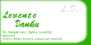 levente danku business card